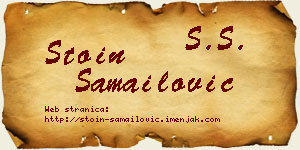 Stoin Samailović vizit kartica
